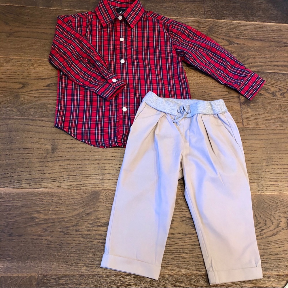 🎄🎄 BUTTON DOWN & KHAKIS SET